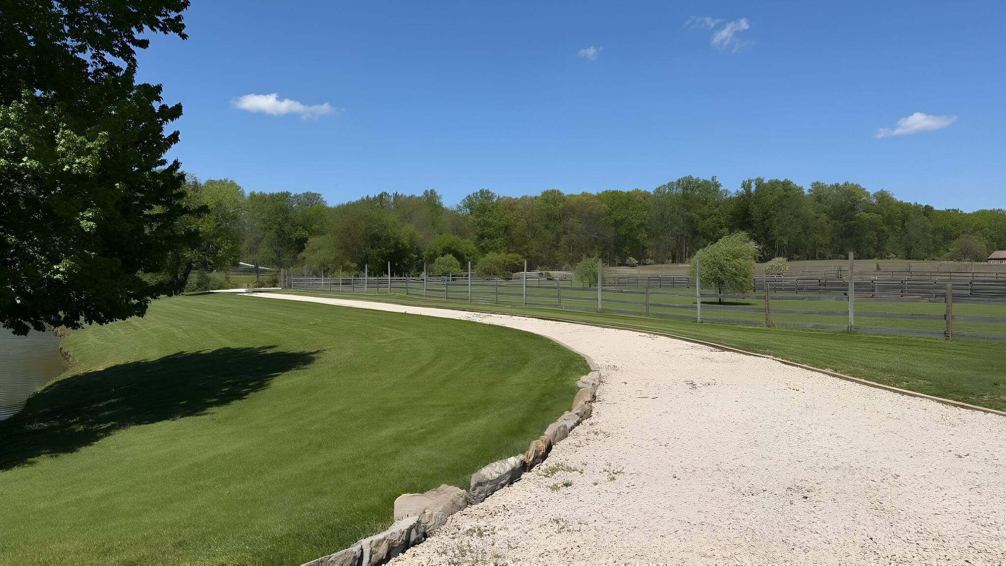 Farm path and paddock