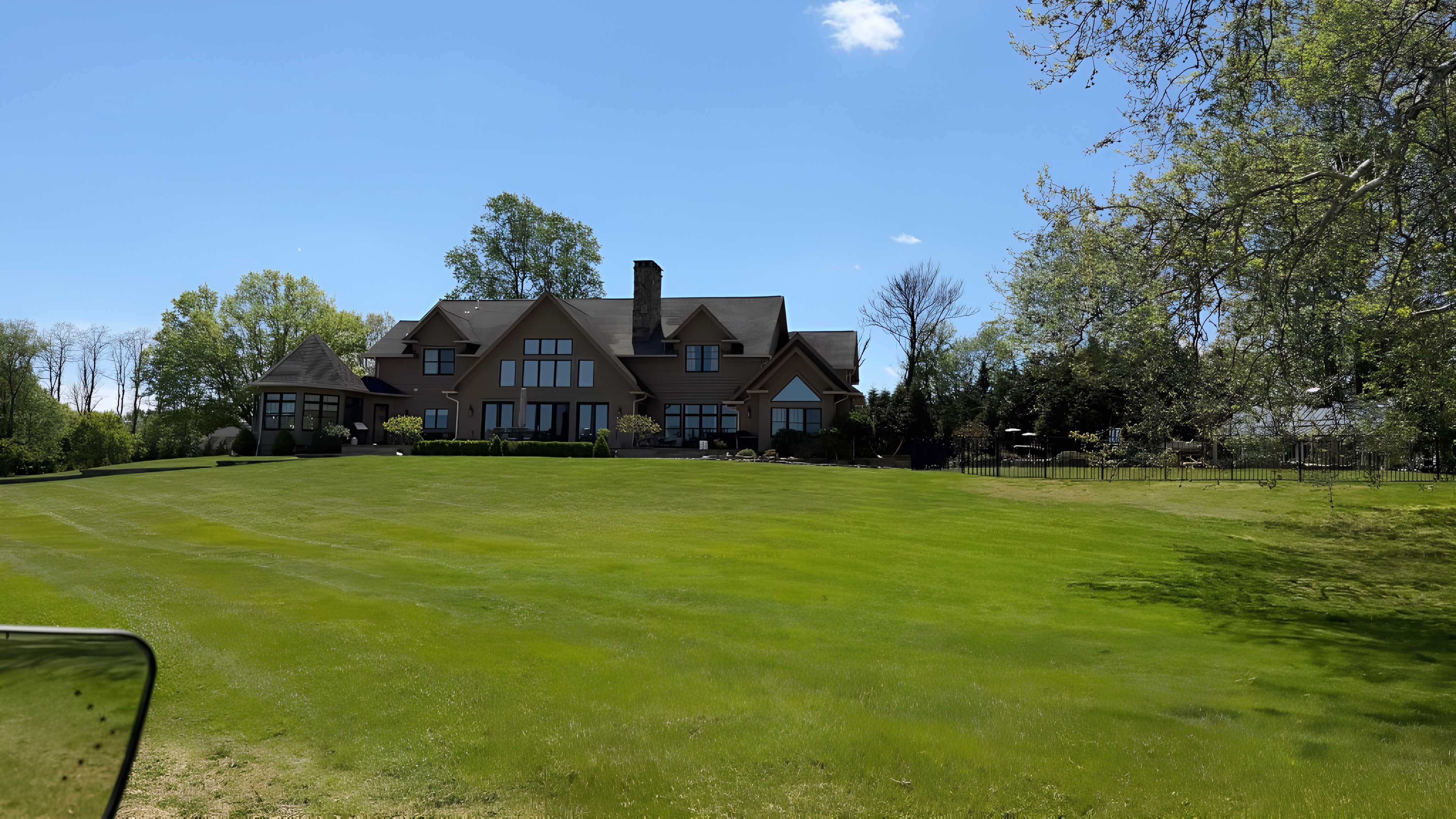 Luxury estate mansion exterior at 17 Windsor Estate — private estate film location New Jersey