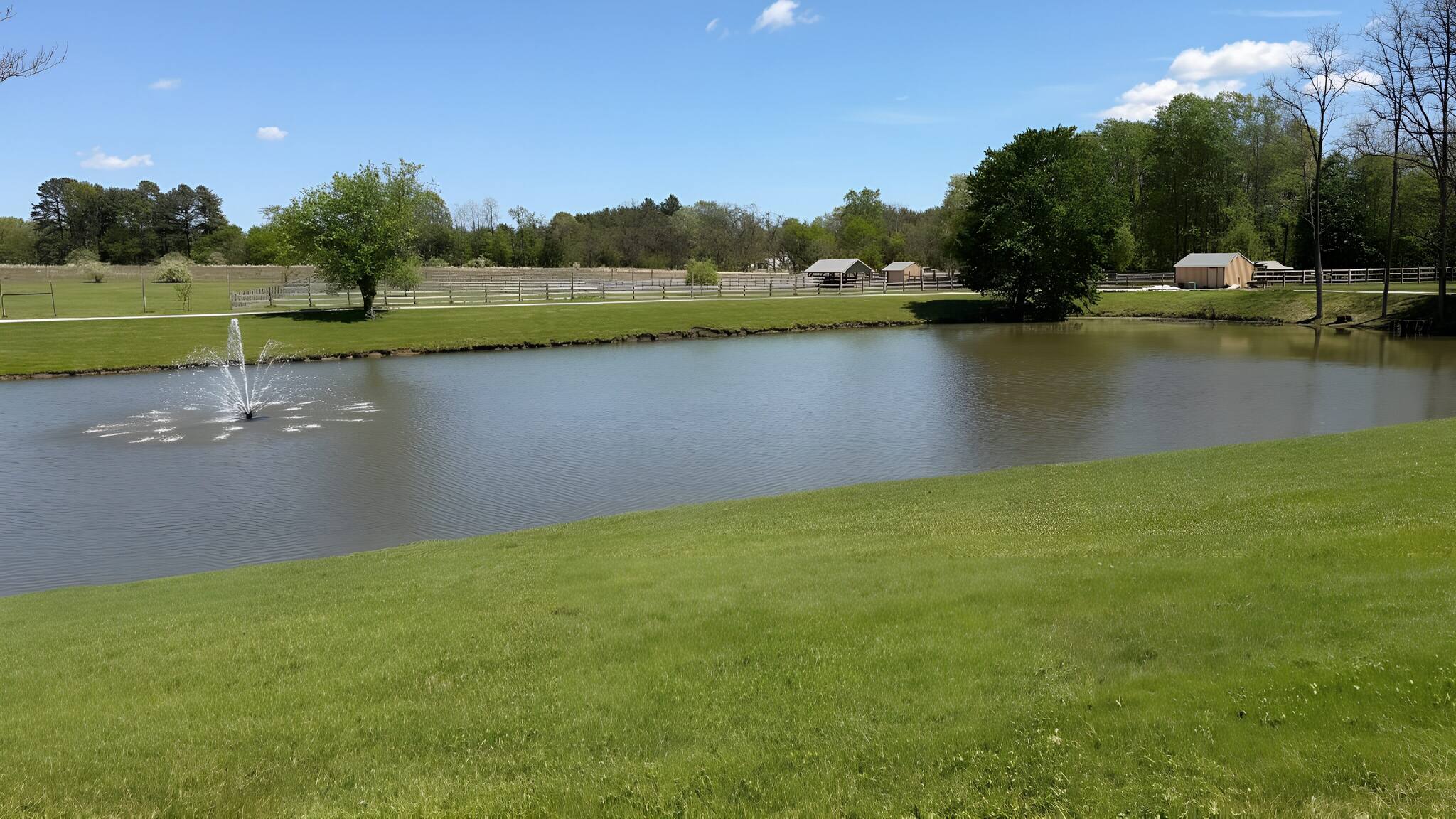 Pond with dock