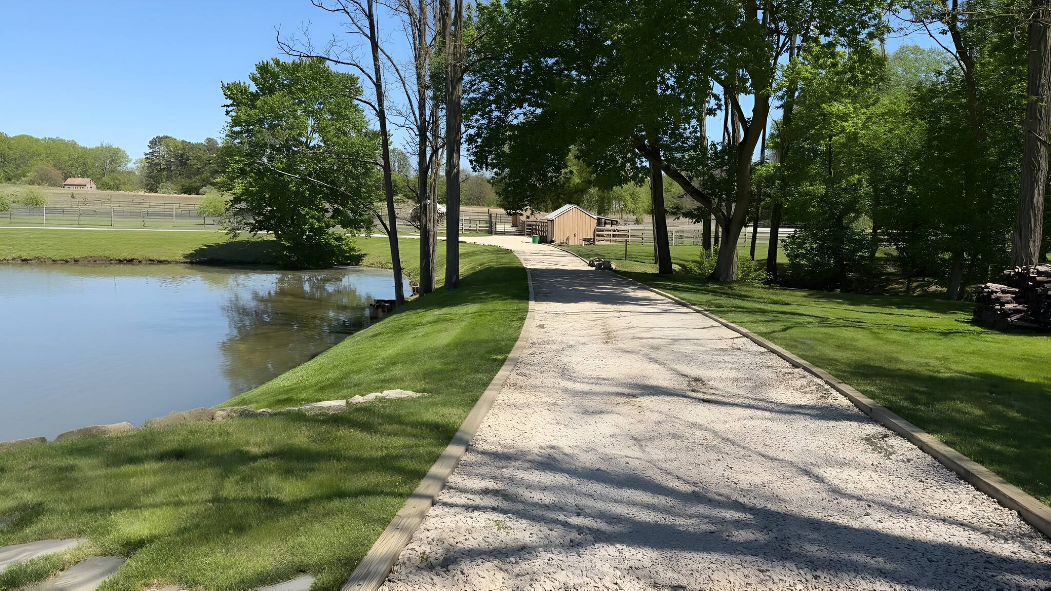 Pond pathway